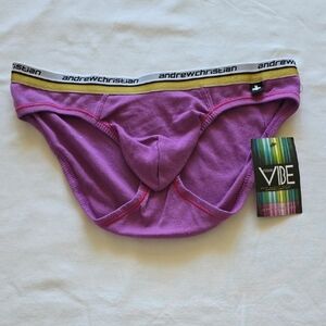 Andrew Christian Purple and Gold Briefs